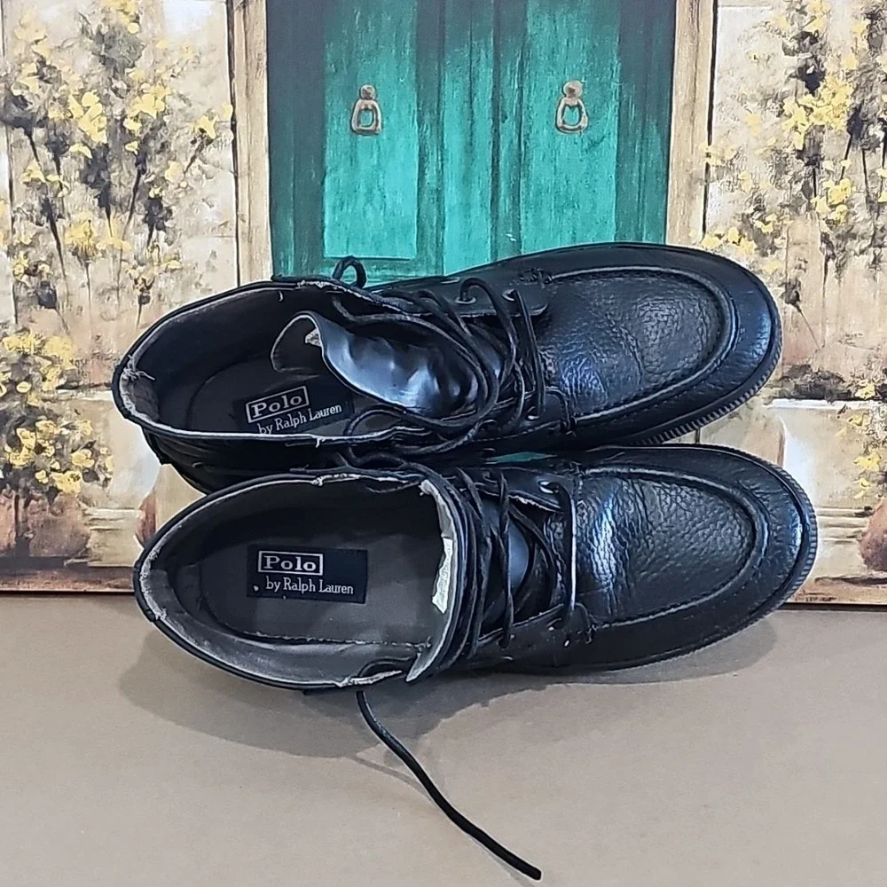 Polo by ralph Lauren leather hi top Lace Up Men's shoes Size 11 D